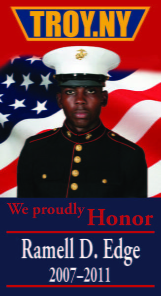 Hometown Hero Banners- Ramell D Edge Hometown Hero Military Banner of Ramell D Edge